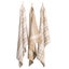 Country Modern Tea Towels Taupe Cotton Set 3 Dish Cloths Carousel 1