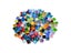 50PCS Square Crystal Glass Colorful Mosaic Stones DIY Handmade Children's Carousel 3