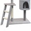 vidaXL Cat Tree with Sisal Scratching Posts 150 cm Grey Carousel 3