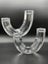 Pair Of German Nachtmann Lead Crystal Two Arm Candle Holders Carousel 3
