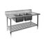 Modular Systems Double Centre Sink Bench With Pot Undershelf DSB7-1200C/A Carousel 1