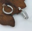 18K White Gold Hoop Crystal Stud Earrings "Monique" Carousel 4