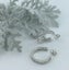 18K White Gold Hoop Crystal Stud Earrings "Monique" Carousel 6