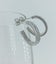 18K White Gold Hoop Crystal Stud Earrings "Monique" Carousel 7