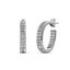 18K White Gold Hoop Crystal Stud Earrings "Monique" Carousel 8