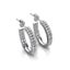 18K White Gold Hoop Crystal Stud Earrings "Monique" Carousel 9