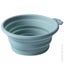 Pet One Silicone Dog Bowl Round Travel Bowl Small 370ml Blue Stone Carousel 1