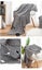 Knitted Cotton Blanket 120x160cm Sofa Bed Home Decor Throw Rug Black Carousel 2