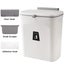 Kitchen Cabinet Door Hanging Trash Can with Lid-White Carousel 6