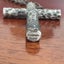 Vintage Brutalist Hammered Pewter Cross Necklace - Wells Colonial Pewter Carousel 2