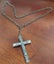 Vintage Brutalist Hammered Pewter Cross Necklace - Wells Colonial Pewter Carousel 4