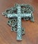 Vintage Brutalist Hammered Pewter Cross Necklace - Wells Colonial Pewter Carousel 6