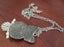 Silver Tone Glass Dome Owl Pendant Necklace Carousel 3