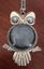 Silver Tone Glass Dome Owl Pendant Necklace Carousel 5