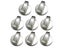 8 PCS 6mm Metal Silver Gas Stove Cooker Knobs Adapter Oven Switch Cooking Carousel 1