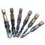 6PCS M3-M10 Blue Coating HSS Spiral Flute Metric Combination Drill Taps Set Carousel 2