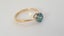 Antique 18 CT Gold Natural 1.25 CT Blue Zircon Solitaire Ring Carousel 3