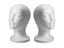 Female White Deflection Head Polystyrene Styrofoam Foam Head Model Stand Wig Carousel 6