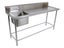 1.78m Stainless Steel Left Sink Bench - 90cm Worktops + Splashback Carousel 1