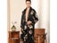 Luxury Dragon Print Men's Kimono Black Satin Long Robe Sets Summer Ultra Thin Carousel 9