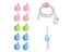 20Pcs Adhesive Silicone Thumb Cable Clip Wall Hanger Hooks Key Hook Random Color Carousel 1