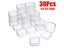48 Packs Clear Small Plastic Containers Transparent Storage Box With Hinged Lid Carousel 1