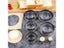 5PCS Round Stainless Steel Biscuit Mold Dumpling Skin Cutting Mold DIY Biscuit Carousel 5