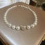 Pearls CZ Necklace White Round Pearls Necklace Carousel 5