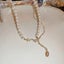 Cubic Zirconia Pearls Heart Necklace Double-layered Necklace Carousel 3