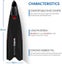 Dive Spearfishing Fins - Freediving Fins SMALL OR MEDIUM Carousel 12