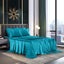 4 Piece Satin Bedding Sheet Pillowcase Sets Luxury Rich Silk Silky Super Soft Carousel 3