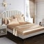 4 Piece Satin Bedding Sheet Pillowcase Sets Luxury Rich Silk Silky Super Soft Carousel 3
