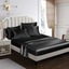 4 Piece Satin Bedding Sheet Pillowcase Sets Luxury Rich Silk Carousel 4