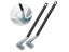2Pcs Wall Mounted Toilet Brush Black Long Handle Golf Toilet Cleaning Brush Carousel 1