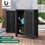 Livsip Outdoor Storage Cabinet Box Garden Cupboard Adjustable Lockable Black Carousel 1