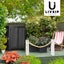 Livsip Outdoor Storage Cabinet Box Garden Cupboard Adjustable Lockable Black Carousel 6