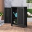 Livsip Outdoor Storage Cabinet Box Garden Cupboard Adjustable Lockable Black Carousel 11