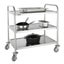 Vogue Stainless Steel 3 Tier Clearing Trolley Large F995 Carousel 2