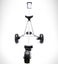 PGM 3-WHEEL Golf Trundler WITH SCORECARD CLIP & BRAKE - New Carousel 3