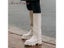 Meotina INS Genuine Leather Boots Women Knee High Boots Design Platform Riding Carousel 5