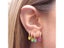 KEYOUNUO Gold Filled Hoop Drop Earrings Set For Women Ear Cuff Blue Zircon Carousel 6
