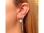 KEYOUNUO Gold Filled Hoop Drop Earrings Set For Women Ear Cuff Blue Zircon Carousel 7