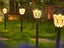 6Pcs Solar Powered Lights Outdoor Pathway Lights Garden Decor Lamps Warm Lights Carousel 4