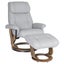 Mursa Leather Chair & Stool Silver Grey Carousel 1