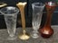 Vintags Glass vase etched flowers gold w crystal lead crystal or orange vase Carousel 2