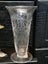 Vintags Glass vase etched flowers gold w crystal lead crystal or orange vase Carousel 5