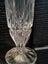 Vintags Glass vase etched flowers gold w crystal lead crystal or orange vase Carousel 9
