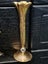Vintags Glass vase etched flowers gold w crystal lead crystal or orange vase Carousel 12