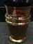 Vintage Glass vase white w flowers italy or coloured flowers or striped Gold Carousel 10