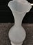 Vintage Glass vase white w flowers italy or coloured flowers or striped Gold Carousel 8
